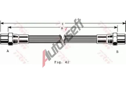 TRW Brzdov hadice - 310 mm TRW PHA140, PHA140