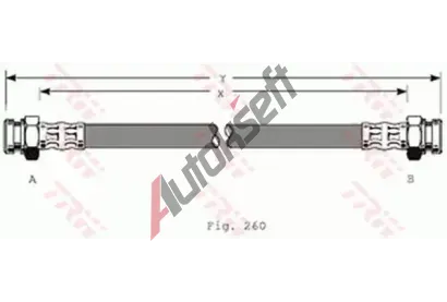 TRW Brzdov hadice - 308 mm TRW PHA368, PHA368