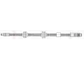 TRW Brzdov hadice - 548 mm TRW PHB416, PHB416