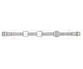TRW Brzdov hadice - 483 mm TRW PHB440, PHB440