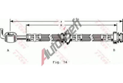 TRW Brzdov hadice - 436 mm TRW PHD163, PHD163