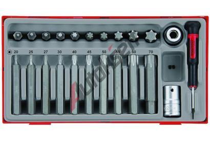 Teng Tools 1/2" Sada pevnostních bitů TORX, 23 dílů TT 68860105, 68860105 Teng Tools 1/2" Sada pevnostních bitů TORX, 23 dílů TT 68860105, 68860105