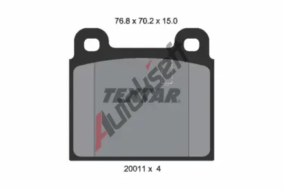 TEXTAR Sada brzdovch destiek TXT 2001102, 2001102