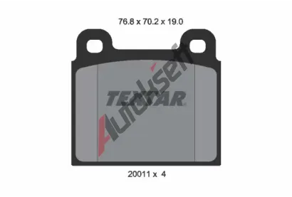 TEXTAR Sada brzdovch destiek TXT 2001104, 2001104