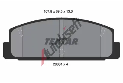 TEXTAR Sada brzdovch destiek TXT 2003101, 2003101