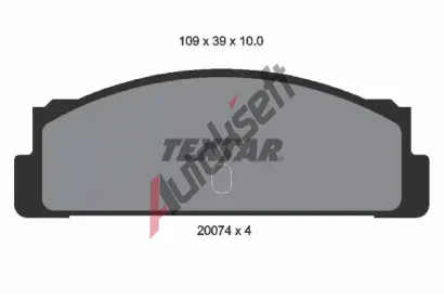 TEXTAR Sada brzdovch destiek TXT 2007404, 2007404