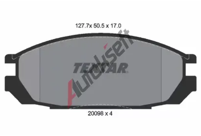 TEXTAR Sada brzdovch destiek TXT 2009801, 2009801