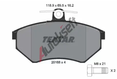 TEXTAR Sada brzdovch destiek TXT 2016801, 2016801