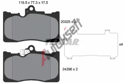 TEXTAR Sada brzdovch destiek TXT 2032501, 2032501
