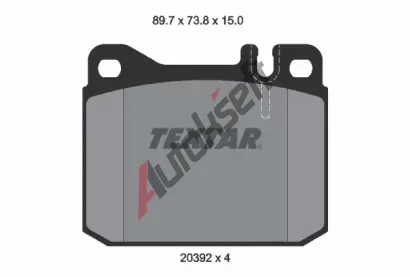 TEXTAR Sada brzdovch destiek TXT 2039204, 2039204