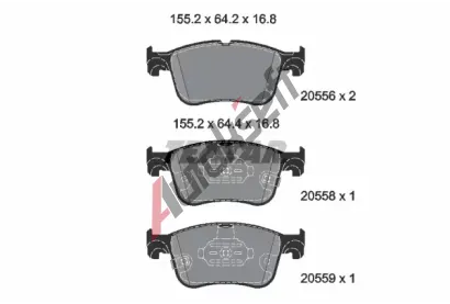 TEXTAR Sada brzdovch destiek Q+ TXT 2055601, 2055601