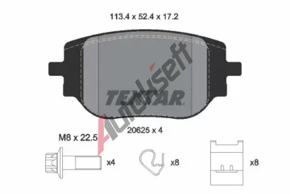 TEXTAR Sada brzdovch destiek Q+ TXT 2062501, 2062501