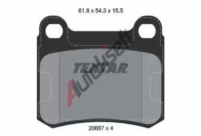 TEXTAR Sada brzdovch destiek TXT 2068701, 2068701