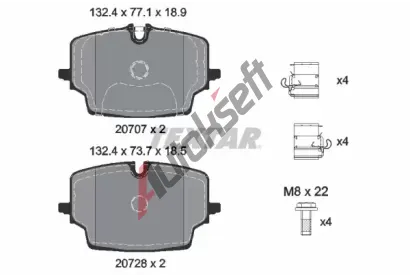 TEXTAR Sada brzdovch destiek Q+ TXT 2070701, 2070701