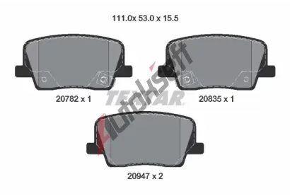 TEXTAR Sada brzdovch destiek Q+ TXT 2078201, 2078201
