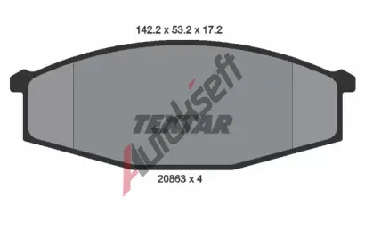 TEXTAR Sada brzdovch destiek TXT 2086301, 2086301