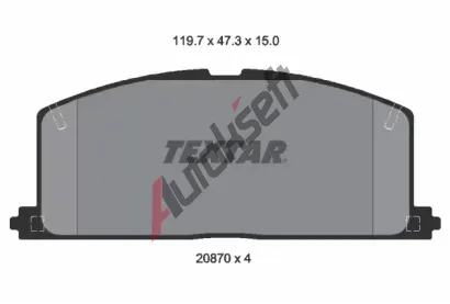 TEXTAR Sada brzdovch destiek TXT 2087001, 2087001