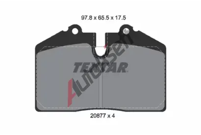 TEXTAR Sada brzdových destiček TXT 2087711, 2087711 TEXTAR Sada brzdových destiček TXT 2087711, 2087711