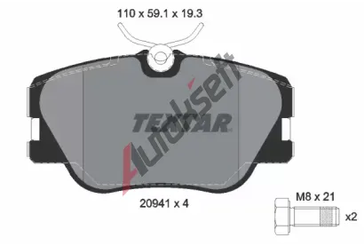 TEXTAR Sada brzdovch destiek TXT 2094102, 2094102