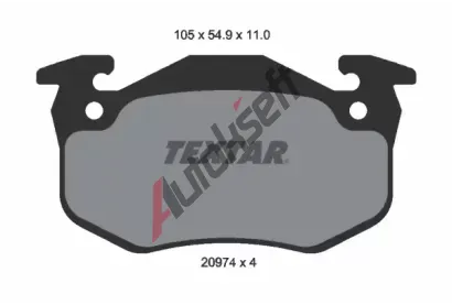 TEXTAR Sada brzdovch destiek TXT 2097401, 2097401