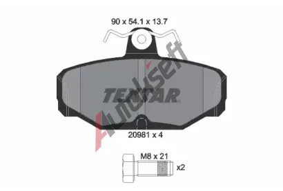 TEXTAR Sada brzdovch destiek TXT 2098101, 2098101