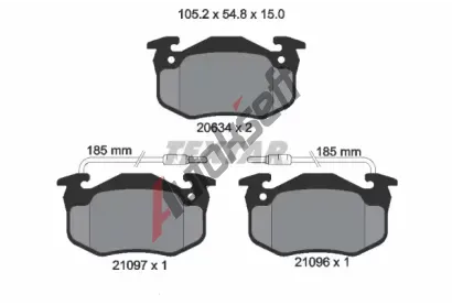 TEXTAR Sada brzdovch destiek TXT 2109601, 2109601