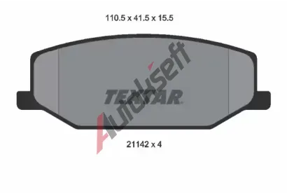 TEXTAR Sada brzdovch destiek TXT 2114202, 2114202