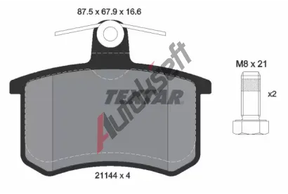 TEXTAR Sada brzdovch destiek TXT 2114401, 2114401