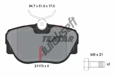 TEXTAR Sada brzdovch destiek TXT 2117302, 2117302