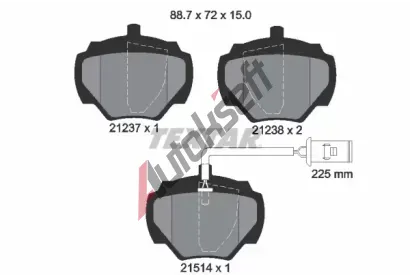TEXTAR Sada brzdovch destiek TXT 2123701, 2123701