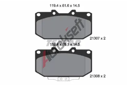 TEXTAR Sada brzdovch destiek TXT 2130701, 2130701