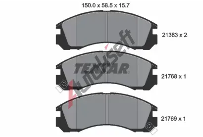 TEXTAR Sada brzdovch destiek TXT 2136301, 2136301