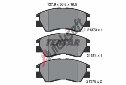 TEXTAR Sada brzdovch destiek TXT 2137301, 2137301
