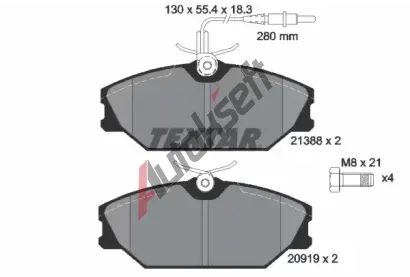TEXTAR Sada brzdovch destiek TXT 2138802, 2138802