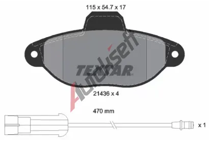 TEXTAR Sada brzdovch destiek TXT 2143603, 2143603