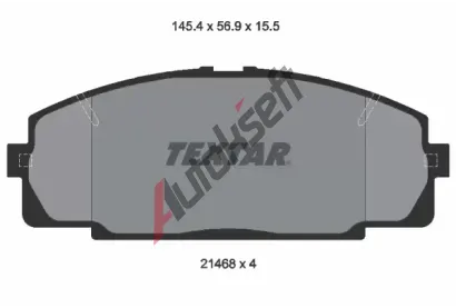TEXTAR Sada brzdovch destiek TXT 2146801, 2146801