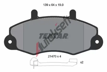 TEXTAR Sada brzdovch destiek TXT 2147002, 2147002