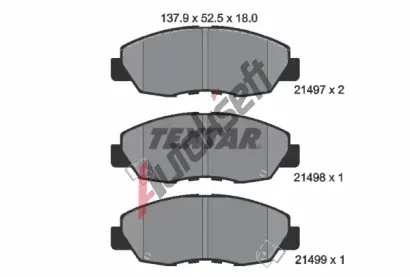 TEXTAR Sada brzdovch destiek TXT 2149701, 2149701