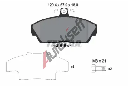 TEXTAR Sada brzdových destiček TXT 2151504, 2151504 TEXTAR Sada brzdových destiček TXT 2151504, 2151504