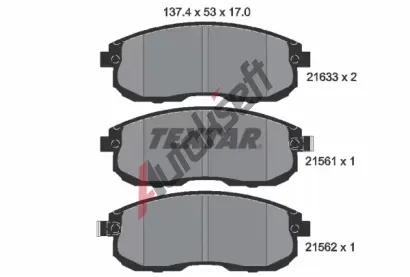 TEXTAR Sada brzdovch destiek TXT 2156101, 2156101