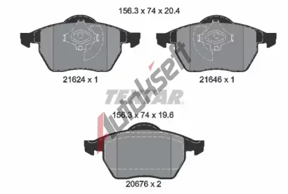 TEXTAR Sada brzdovch destiek TXT 2162402, 2162402