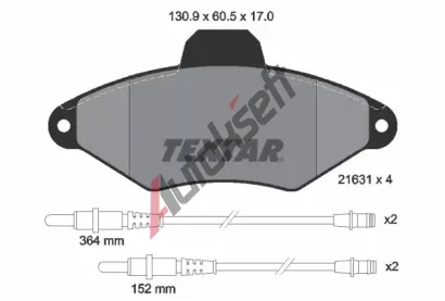 TEXTAR Sada brzdovch destiek TXT 2163102, 2163102