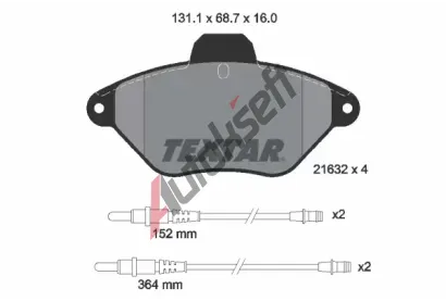 TEXTAR Sada brzdovch destiek TXT 2163201, 2163201