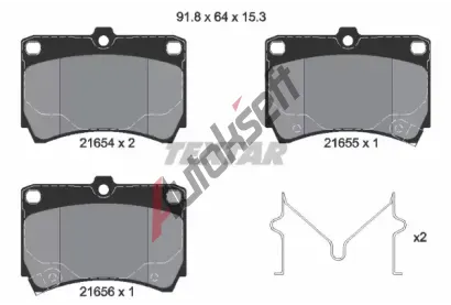 TEXTAR Sada brzdovch destiek TXT 2165404, 2165404