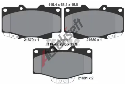 TEXTAR Sada brzdovch destiek TXT 2167901, 2167901