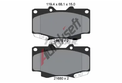 TEXTAR Sada brzdovch destiek TXT 2168001, 2168001