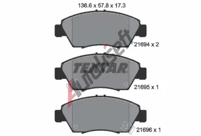 TEXTAR Sada brzdovch destiek TXT 2169401, 2169401