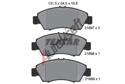 TEXTAR Sada brzdovch destiek TXT 2169701, 2169701