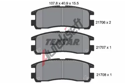 TEXTAR Sada brzdovch destiek TXT 2170602, 2170602