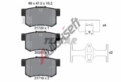 TEXTAR Sada brzdovch destiek TXT 2172001, 2172001